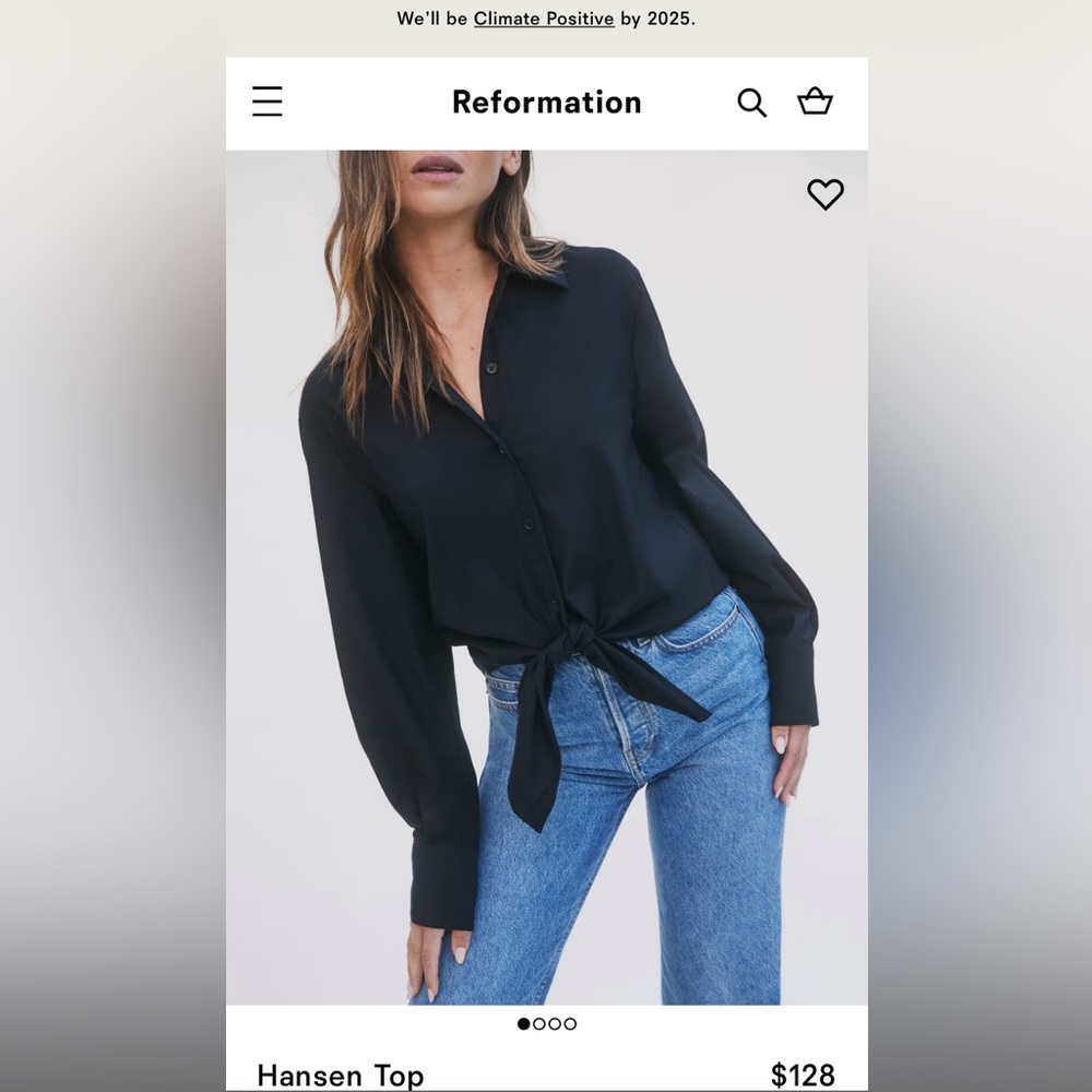 reformation black tie